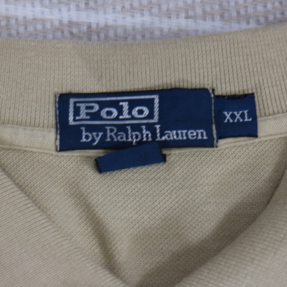 Vintage POLO by RALPH LAUREN Tan Long Sleeve Polo - Picture 5 of 7